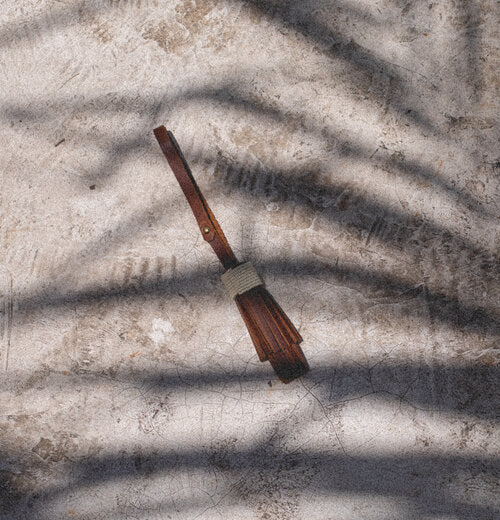 Beaded Leather Tassel