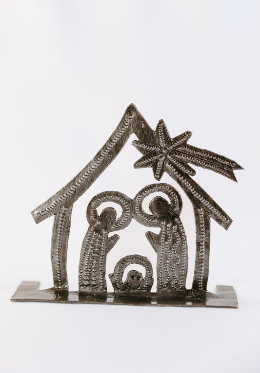 Mini Standing Metal Manger