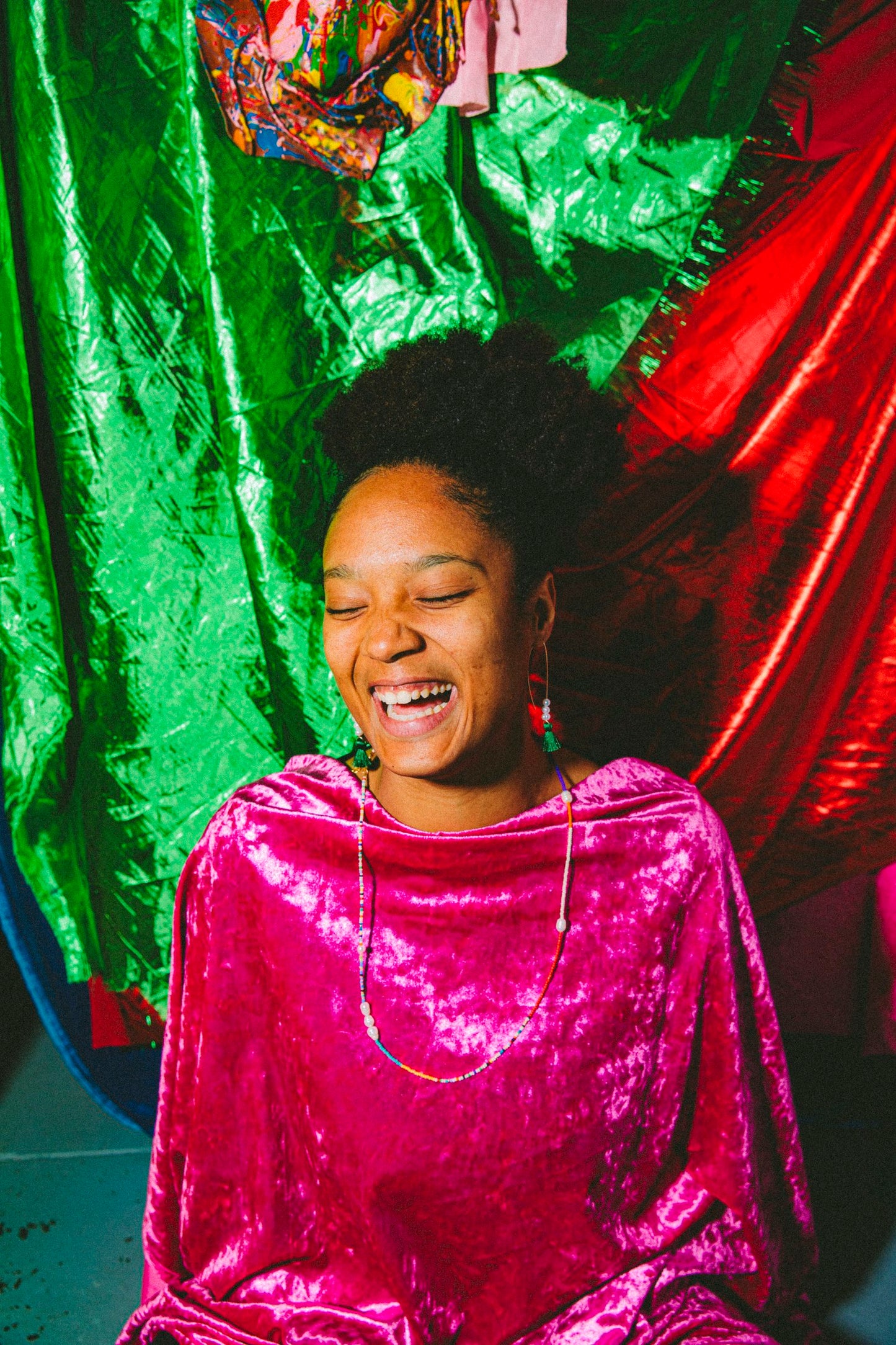 Koulè Lavi Beaded Wrap Choker