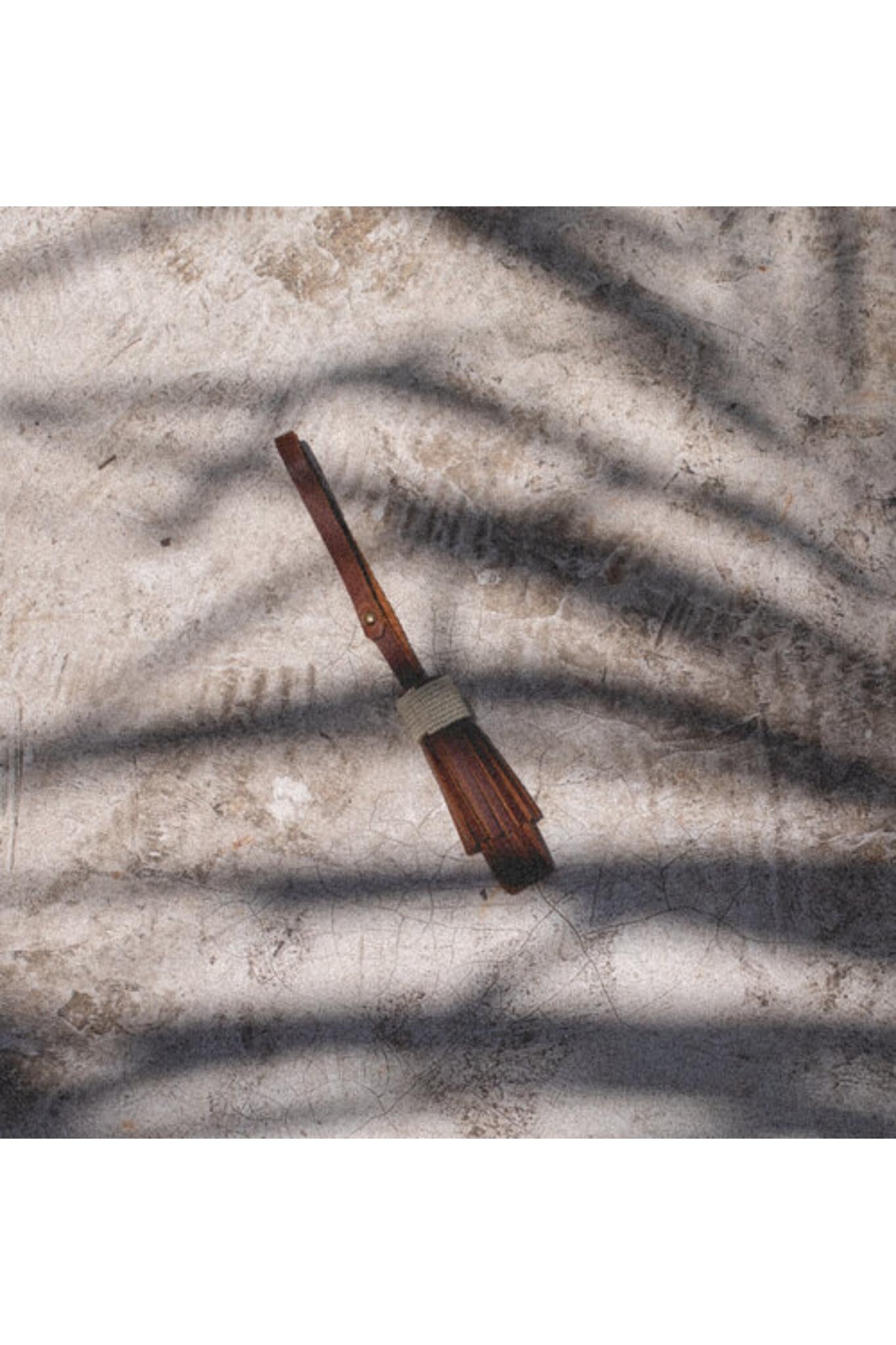 Beaded Leather Tassel