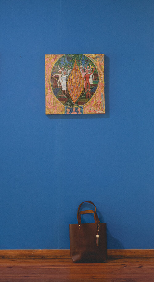 Beaded Leather Tassel