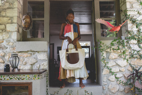 Beaded Leather Tassel