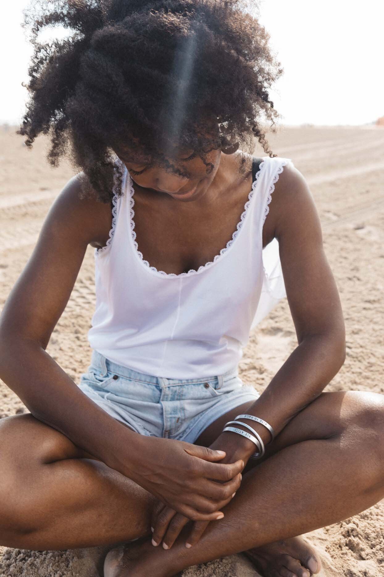 Aluminum Story Cuff - Haitian Phrases