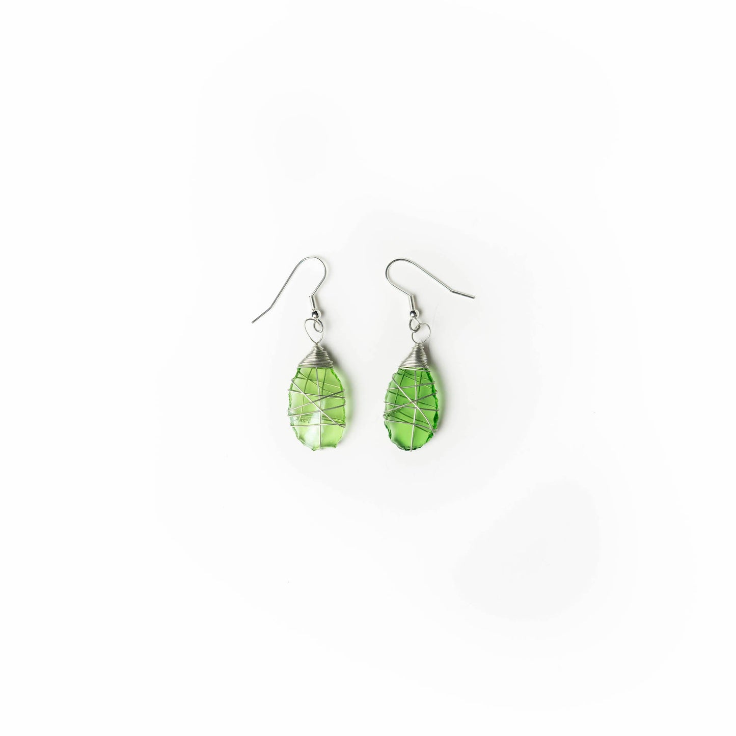 Tumbled Glass Earring