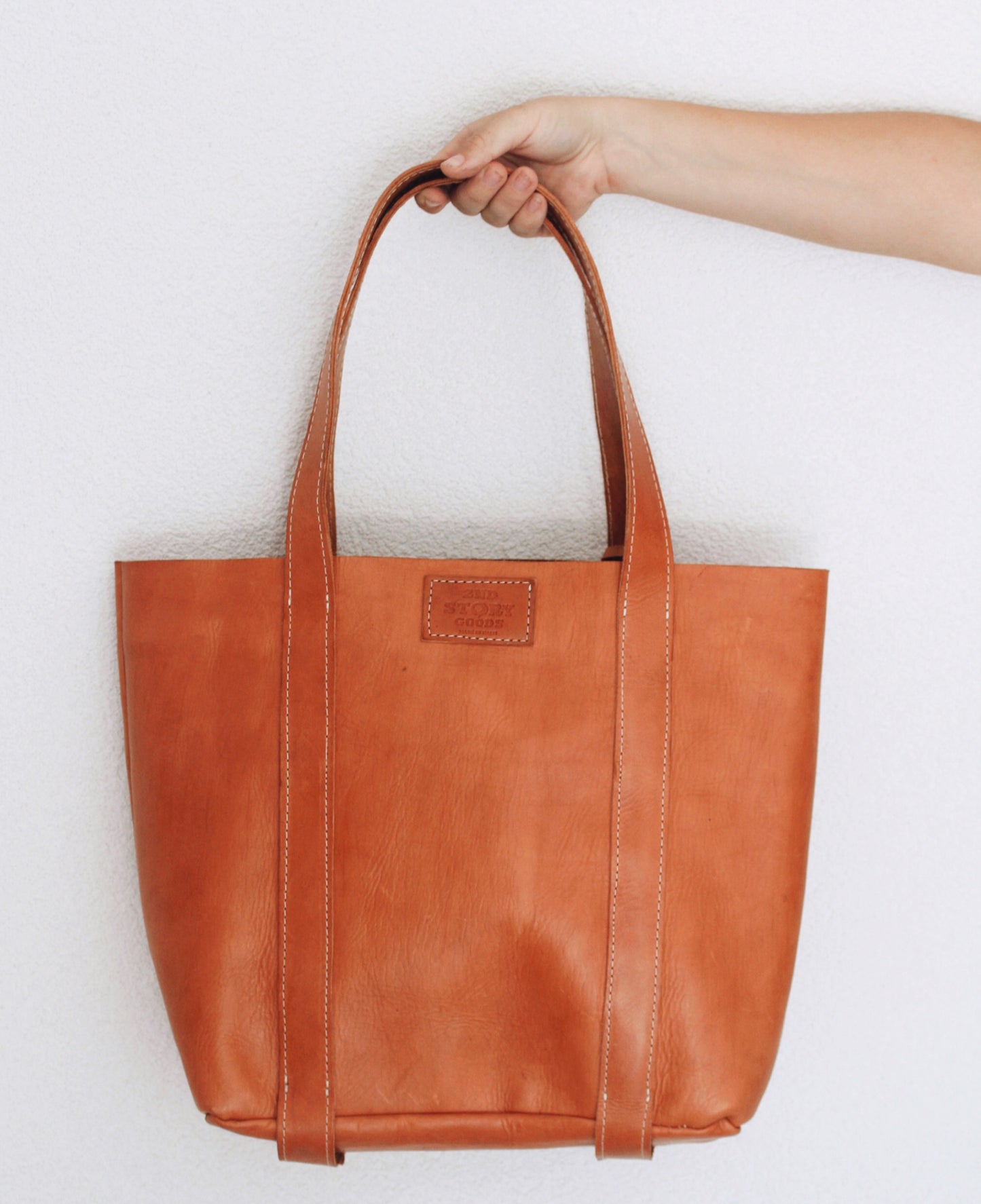 Large Raw Leather Tote
