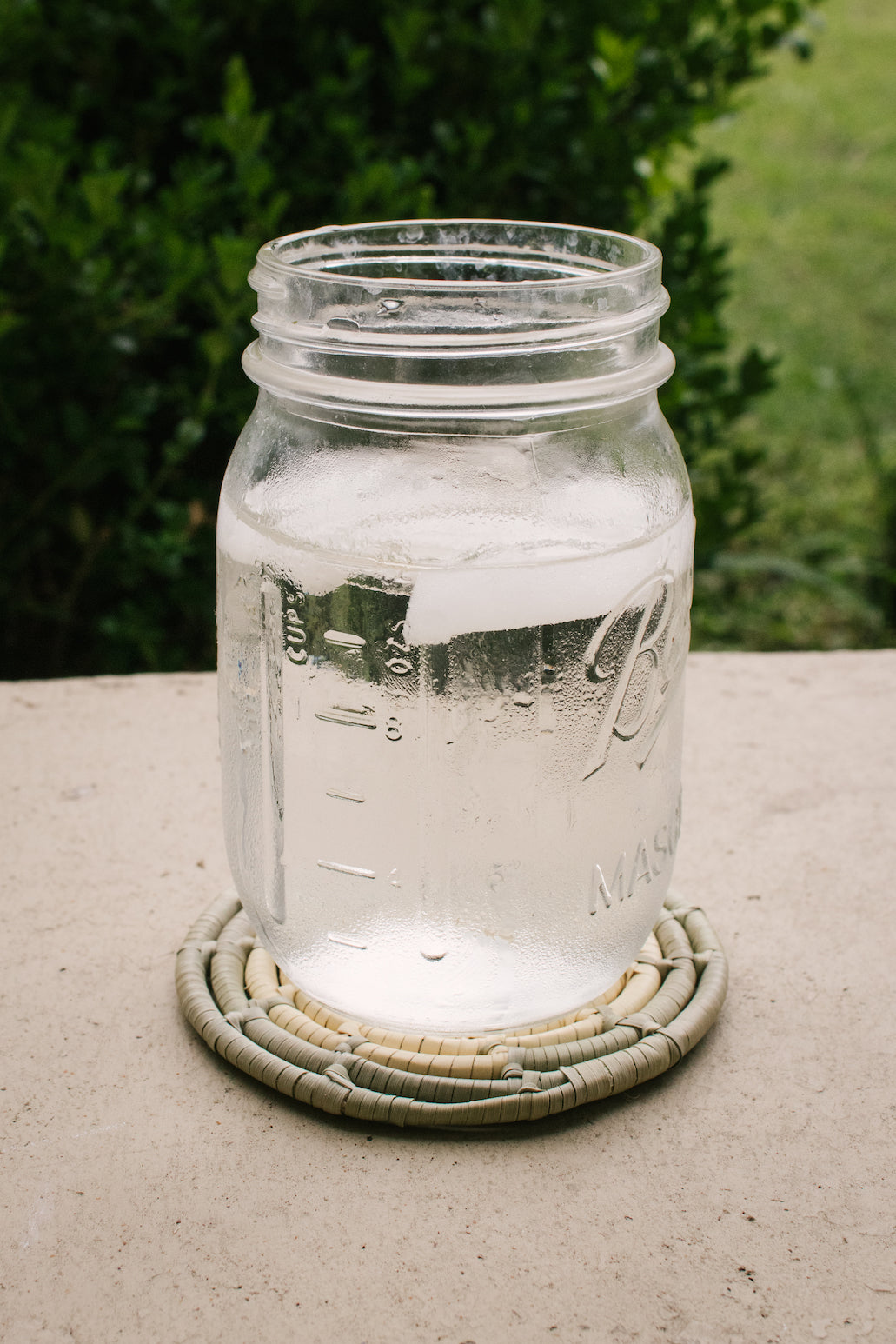4 piece coaster set with sage trim