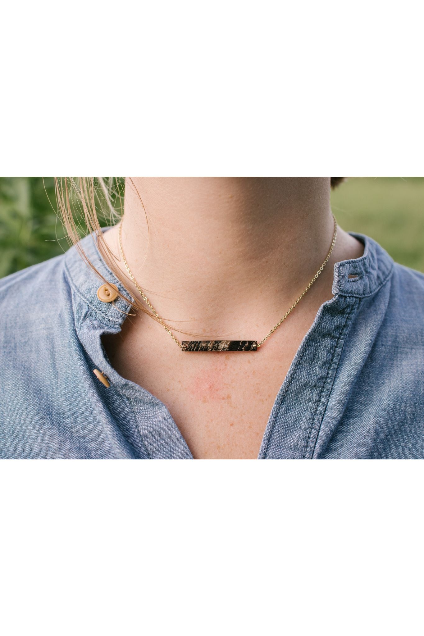 Petite Baguette Necklace by Atelier Calla